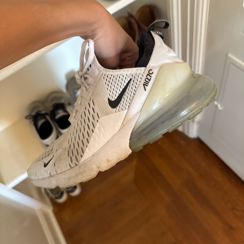 Nike Air Max 270 White and Black Sneakers